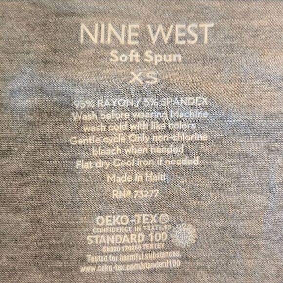 Nine West Soft Spun T Shirt Heathered Grey XSMALL - Picture 5 of 5